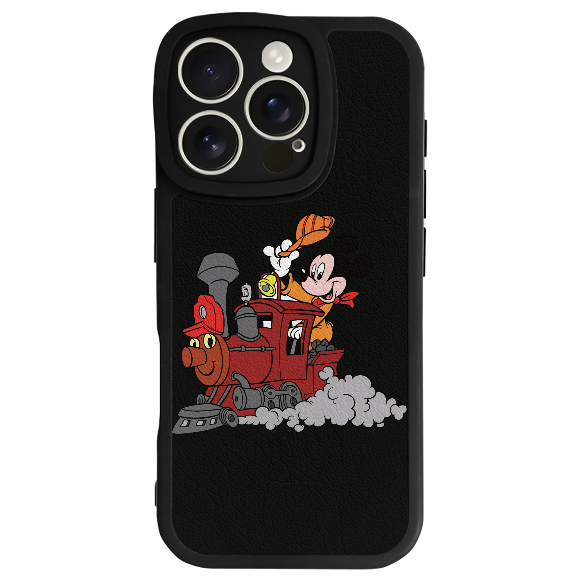 （画像用） ミッキーマウス Mickey Mouse 【iPhone 16シリーズ対応】シリコンスマホケース（レザー調） 材質：シリコン